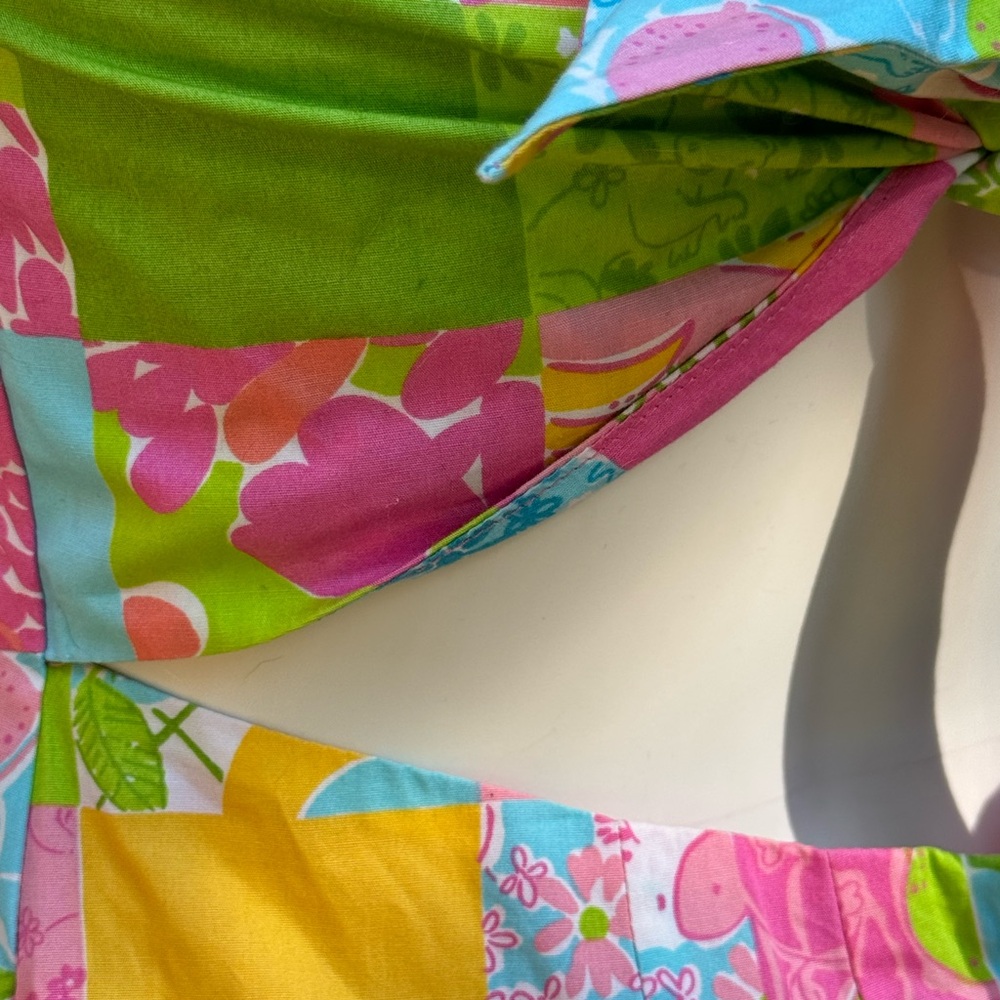 Lily Pulitzer Strapless Halter Patch Work Vintage… - image 6